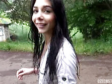 Petite Nymphette Sylva Fucks In The Woods For Money