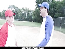 Softball Diamond Daughter Cock Down