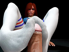 Long Socks Footjob with Gender Bender Chucky