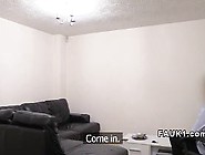 British blonde takes it from behind