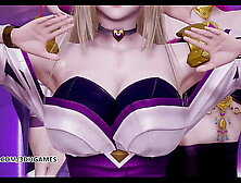 [MMD] Dark Pink - How You Like That Attractive Striptease Ahri Akali Evelynn Kaisa League of Legends KDA Uncensored Asian cartoo