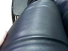 In Leather Pants At Work