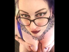 BIG BODIED WOMAN,  massive melons,  pierced nipples.  Oily Titwank,  Titty fucking