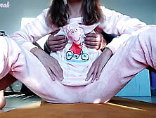 stepbrother hard jerking cunt and small tits stepsister in pajama