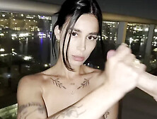 Argentine Model is Fucked on a Balcony in Miami