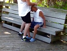 Daddies Have Outdoor Fun In Public Park