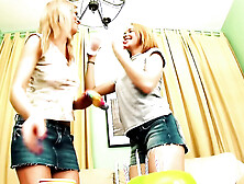 Sandy Licks His Cum Out of Ehaterina's Ass and Slit After an Anal Threesome