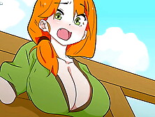 Alex got stuck in the fence,  but Steve couldn't get past! Minecraft, Hentai, Cartoon, Parody !