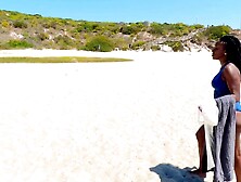 Golden Sands -Secret Glances. , Large booty Black Hotwife gets drilled at the beach at first glance