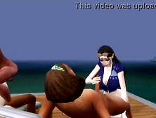 Nami and Robin relaxing team fuck at the Spa Island