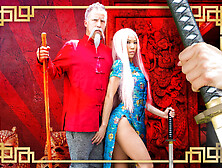 Hot Asian Chick Kalina Takes Master's Big Stick Hard