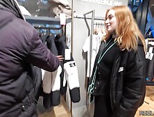 Big Ass British Student Gets Anal Fucked In fitting room By 2 Strangers