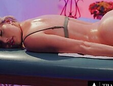 Transfixed - Redhead Trans Shiri Allwood & Jean Hollywood Give Kenzie Anne Oiled Massage With Facial