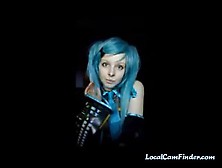 Katie The Cosplay Girl Does A Cute Strip On Cam