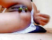 Sri Lankan Lady Sex With Vegetable.  Brinjal Girl Fucking Girl Su