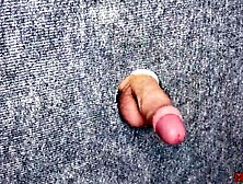 Close up jerking off tiny penis through the glory hole