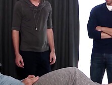 "Three-Way Raw Action: Stepfather Fucks His Two Stepsons Bareback"
