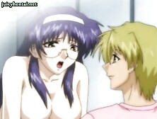 Pretty hentai babe gets touched