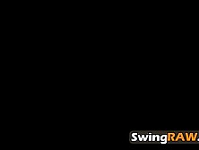 Rock hard bloke ready to serve his penis to both of these chicks