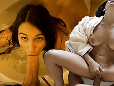 Hot Horny Friend in Bathtube gets Wet Fucking and Cumshot on Belly - Amateur...