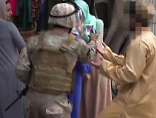 Two Arab Chics And US Soldiers