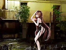 Bingtang - Sexy Black Dress Dancing With Rain