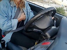 nippleringlover flashing pierced bazookas with nipp chain during the time that driving large stretched pierced nipps