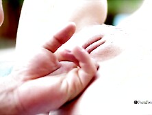 In A Tropical Poolside Setting, A Siren Discards Her White Bikini And Lets A Guy Bone Her.