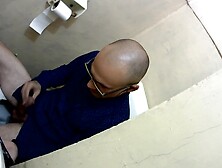 Wanker in the Office Toilet - Voyeur