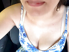 Pinay wife Amayamori gets busy in the car with her creamy pussy