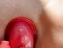 Extreme close up of my horny french milf wife pumped pussy filmed outdoors by secretcouple2