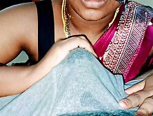 Tamil Couple Desi Aunty Wearing Saree Sexy Boobs And Big Pennis Blowjob Massaging