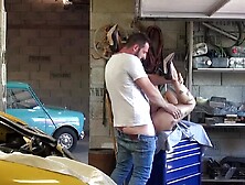 Busty bombshell has awesome sex with the mechanic