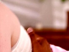 Petite Melody Marks is spitroasted by her boyfriend and a hung stud