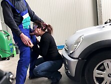 I take the car to the mechanic but pay him with a perfect oral sex... public oral sex with deep throat