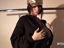 Busty Babe In Hip Hop Style