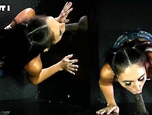 Brunette beauty Ashley Wolf gets wild in a steamy gloryhole scene