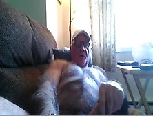 Grandpa Stroke On Webcam