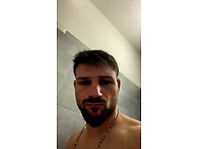 Handsome Italian Piss Comp Public Restroom W/ Hot Load At End