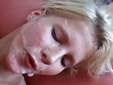 Blonde Youngster 3Some,  Cream Pie And Load Of Sperm On Her Face