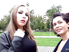 GERMAN SCOUT - SHY GIGANTIC NATURAL BREASTS TEENIE LINA TRICKED TO FUCK AT MODEL JOB