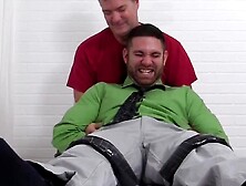 Barefoot Seth strokes to thick warm cum eruption