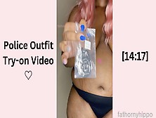 Nude Police Costume Try-On