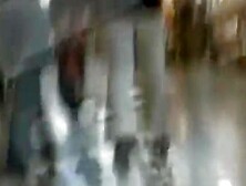 Hot Brunette W/ A Nice Ass In A Voyur Porno Pacing In A Shopping Mall