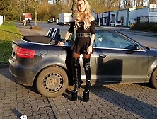 German Girl in PVC Hugh Heels 2