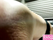 Attractive Round Rear-end Rough Spanking While She Blowing Prick