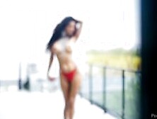 Poonam Pandey Red Thong