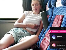 Risky! Gal Cums on Public Bus with Sex-toy