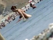 Girls Caught Going In And Out Of The Water With A Spy Cam