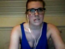 Slim Norwegian With Glasses Teasing